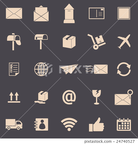 Post color icons on grey background Post color icons on grey background 24740527