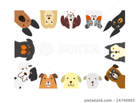 Dog frame rectangle - Stock Illustration [24740993] - PIXTA