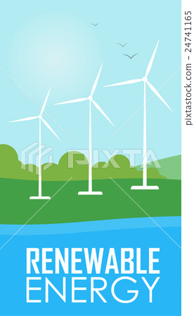 Renewable energy. Wind generator turbines Renewable energy. Wind generator turbines 24741165