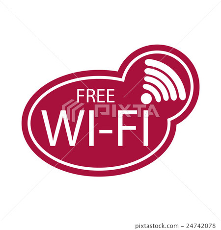 Free Wi-Fi zone vector icon Free Wi-Fi zone vector icon 24742078