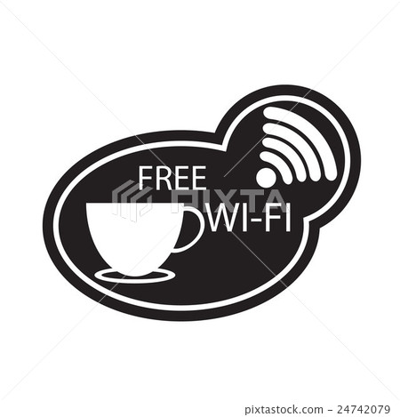 Free Wi-Fi zone vector icon Free Wi-Fi zone vector icon 24742079