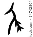 Bone text tail Kanji "tail" oracle bone script 24742804