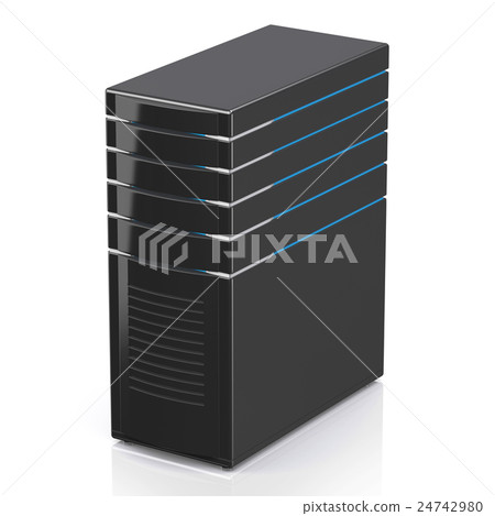 3D illustration of network workstation server.-插圖素材 [24742980] - PIXTA圖庫