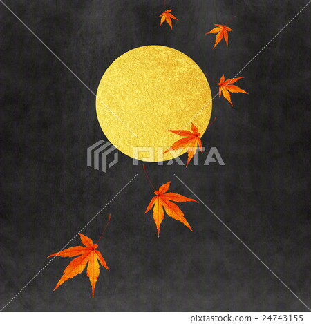 Fall and full moon - Stock Illustration [24743155] - PIXTA