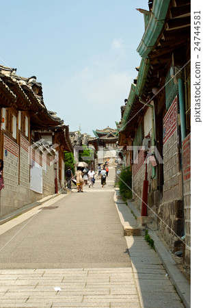 Bukchon Hanok village in summer in Seoul Bukchon Hanok village in summer in Seoul 24744581