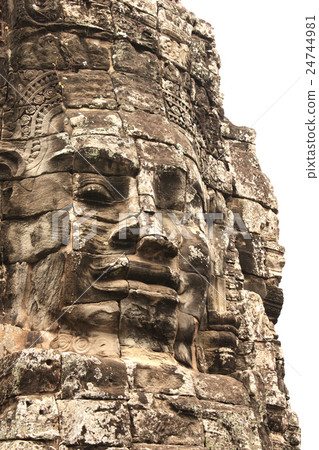 Giant stone face in Prasat Bayon Temple, Angkor 24744981