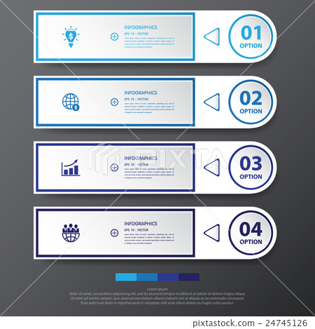 Design multicolor number timeline/graphic 24745126