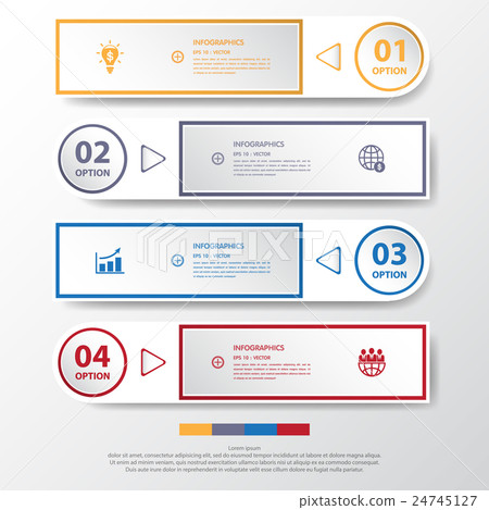 Design multicolor number timeline/graphic Design multicolor number timeline/graphic 24745127