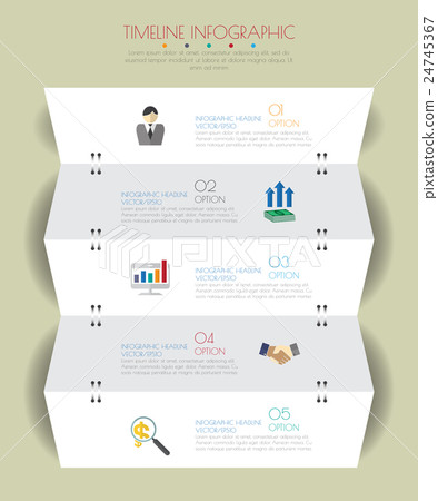timeline infographics with icons set. 24745367