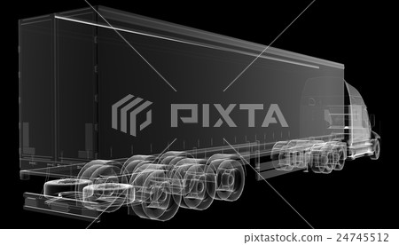 transparent American Truck Trailer 24745512