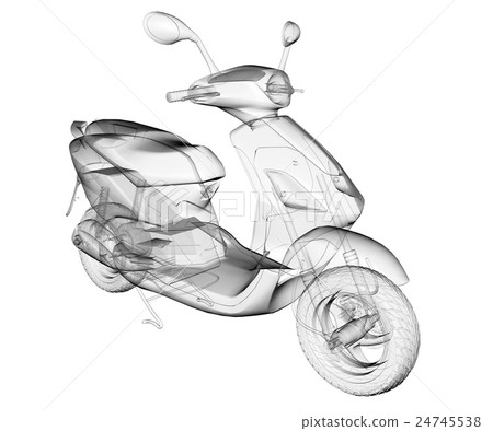 isolated transparent scooter image isolated transparent scooter image 24745538