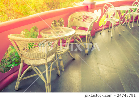 Tables and Chair in outdoor cafe restaurant . Tables and Chair in outdoor cafe restaurant . 24745791