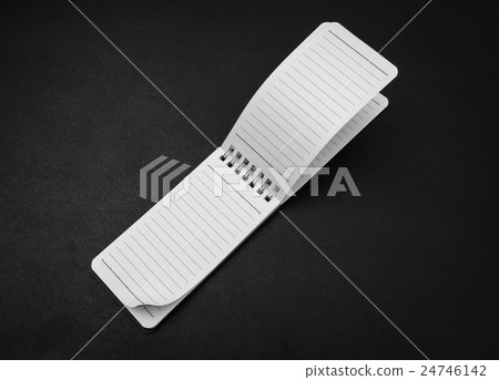 Blank Note book mock up on black background . Blank Note book mock up on black background . 24746142