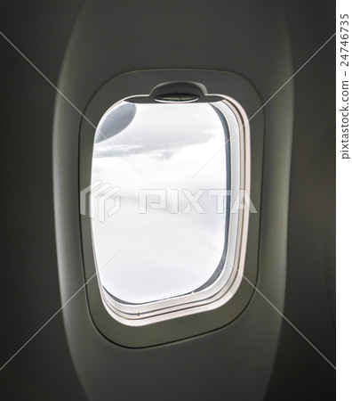 Airplane window ( Filtered image processed vintage effect. ) . 24746735