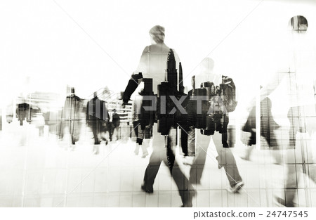 Business People Walking on a City Scape Concept 24747545