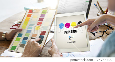 Printing Process Offset Ink Color Industry Media Concept 24748490