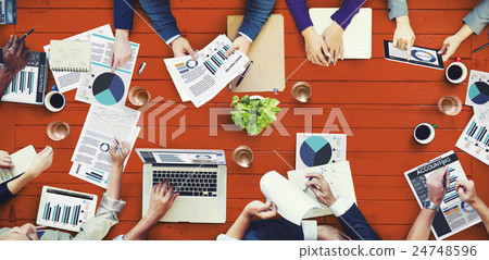 Office Busy Meeting Colleagues Corporate Data Concept 24748596