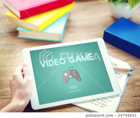 Video Game Joystick Hobbies Concept Video Game Joystick Hobbies Concept 24748891