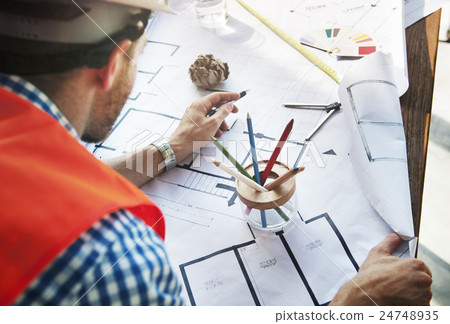 Construction Interior Blueprint Plan Designing Concept Construction Interior Blueprint Plan Designing Concept 24748935