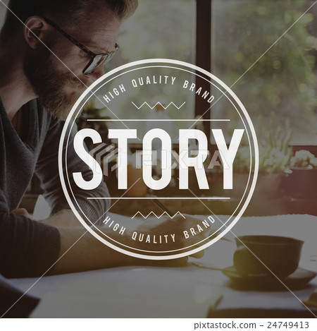 Story Author Plot Script Title Editorial Journalism Concept 24749413