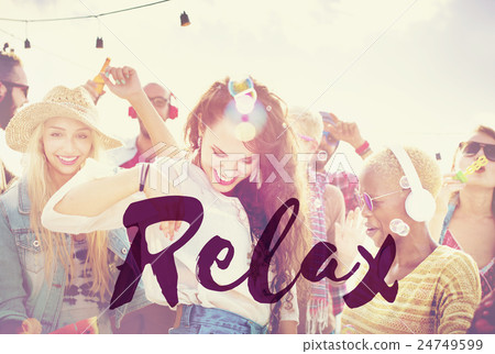 Relax Calm Chill Life Resting Vacation Wellness Concept Relax Calm Chill Life Resting Vacation Wellness Concept 24749599