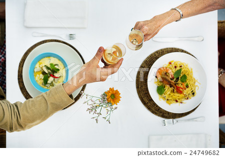 Dinig Dating Couple Chamapagne Celebration Concept Dinig Dating Couple Chamapagne Celebration Concept 24749682