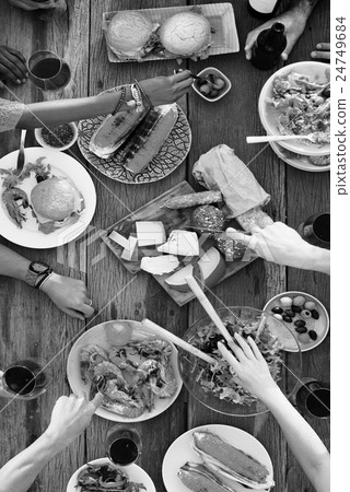 Cheese Food Meal Sliced Piece Selection Platters Concept Cheese Food Meal Sliced Piece Selection Platters Concept 24749684