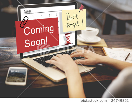 Coming Soon Advertising Annoucement Sign Concept 24749861