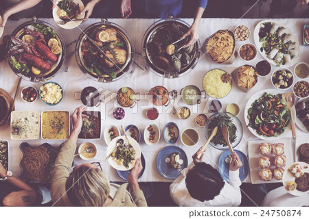 Food Catering Cuisine Culinary Gourmet Buffet Party Concept 24750874