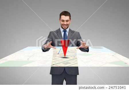 businessman working with virtual gps navigator map businessman working with virtual gps navigator map 24751041