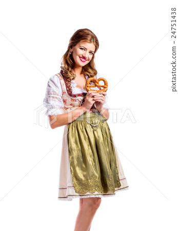 Beautiful woman in traditional bavarian dress 24751438
