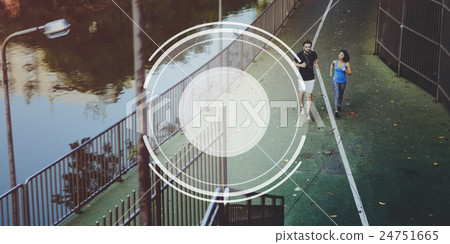 Outdoor Fitness Fun Lens Graphic Concept Outdoor Fitness Fun Lens Graphic Concept 24751665