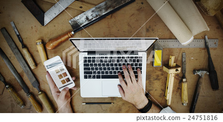 Carpenter Craftmanship Carpentry Handicraft Wooden Workshop Concept Carpenter Craftmanship Carpentry Handicraft Wooden Workshop Concept 24751816