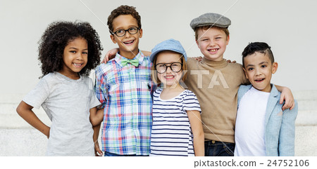 Kids Huddle Happiness Fun Smiling Concept 24752106