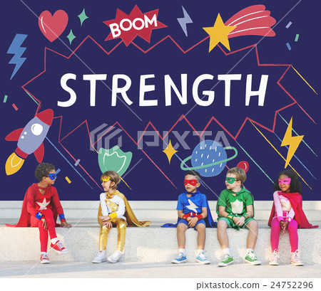 Superhero Kids Imagination Power Helper Concept Superhero Kids Imagination Power Helper Concept 24752296