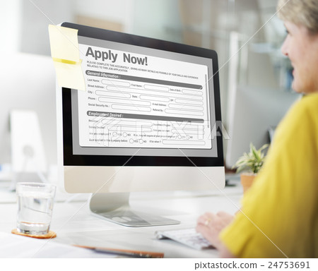 Online Web Job Application Form Concept Online Web Job Application Form Concept 24753691