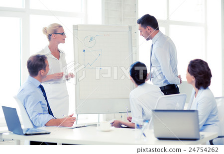 business team discussing something in office 24754262