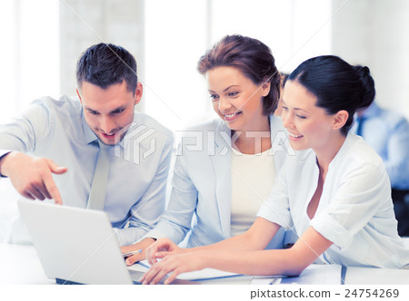 business team having discussion in office business team having discussion in office 24754269