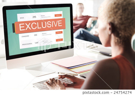 Exclusive Deal Discount E-commerce Shopping Concept 24754274