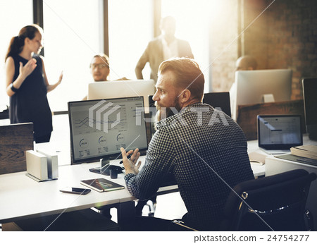 Business People Analysis Thinking Finance Growth Success Concept Business People Analysis Thinking Finance Growth Success Concept 24754277