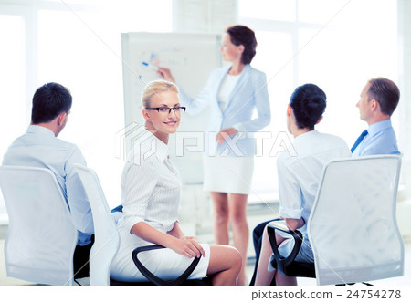 businesswoman on business meeting in office businesswoman on business meeting in office 24754278