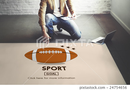 Touchdown Sport American Football Power Speed Strategy Concept 24754656