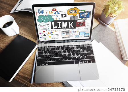 Link Connection Network Technology HTML Concept 24755170