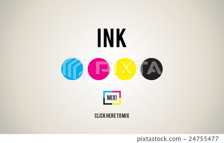 CMYK Ink Design Graphics Creativity Concept-插圖素材 [24755477] - PIXTA圖庫