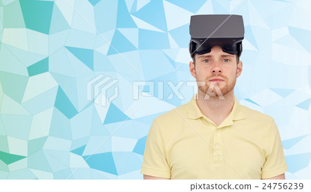man in virtual reality headset or 3d glasses 24756239