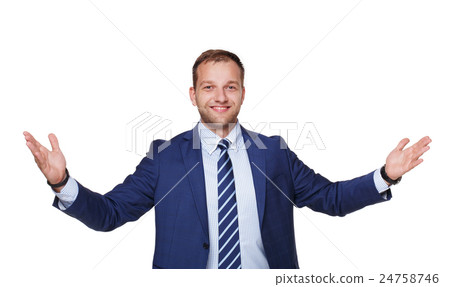 Young happy succesful businessman isolated on 24758746