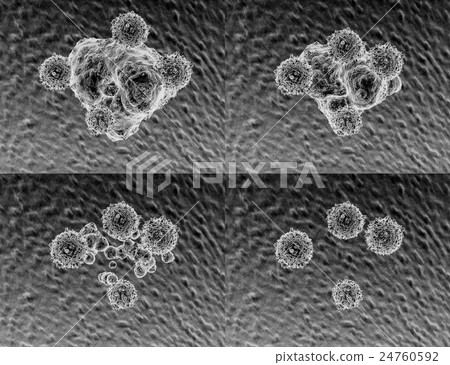 NK cells attack cancer cells CG 24760592