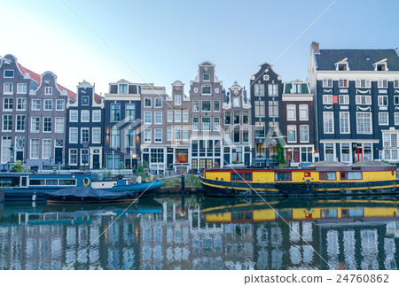 Amsterdam. City Canal at dawn. Amsterdam. City Canal at dawn. 24760862