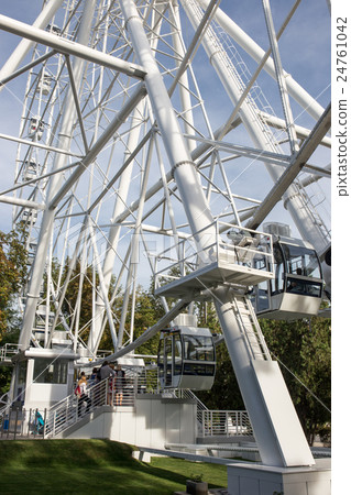 Ferris wheel on the background of blue sky Ferris wheel on the background of blue sky 24761042