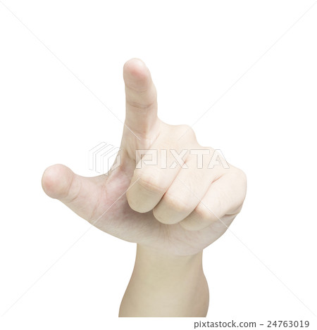 hand touching point screen hand touching point screen 24763019
